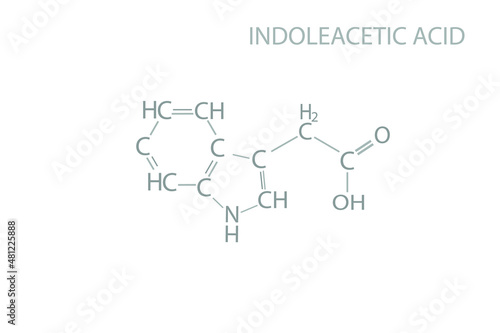 Indoleacetic acid molecular skeletal chemical formula.	