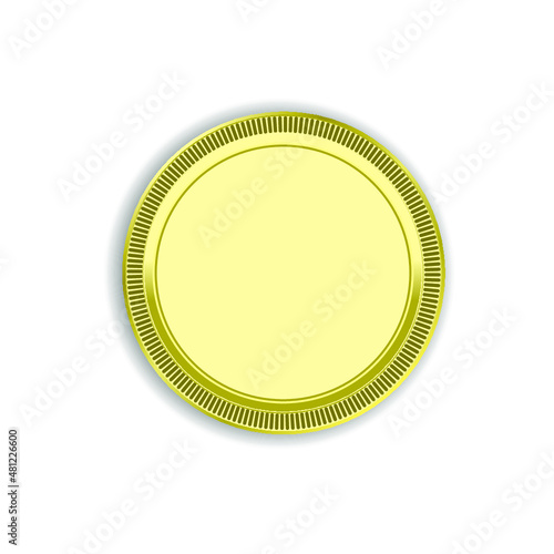 Gold medaile isolated on a white background
