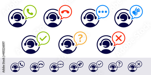 Icons Bubble Speech Operators Interpeters Outline