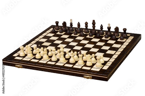 Figury szachowe znajdujące się na szachownicy