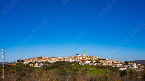 Fototapeta Naklejka Na Ścianę i Meble -  panoramic view of the village of Sant'Angelo All'esca, Avellino, Campania, Italy