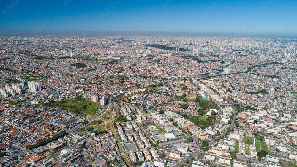 Aerial view of Itaquera, São Paulo
