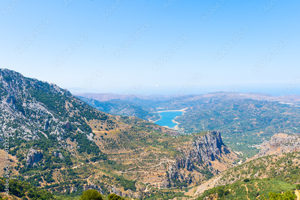 Crete mountain landscape, top view. Crete mountain landscape, top view.