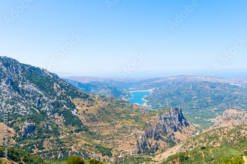 Crete mountain landscape, top view. photo