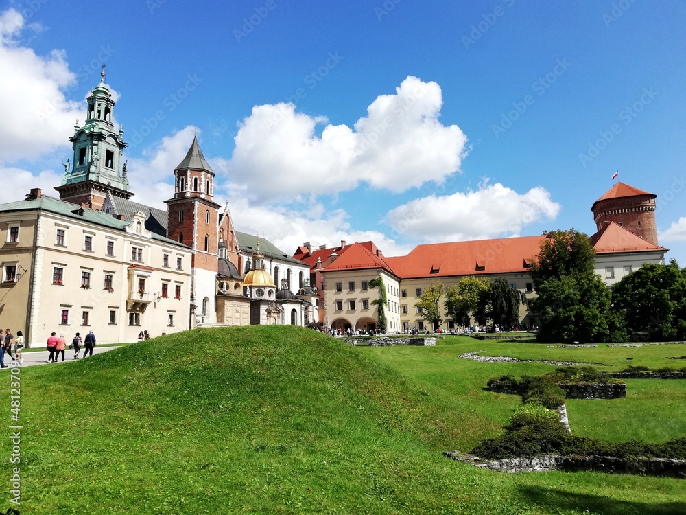 Cracow. Wawel Royal Castle. A beautiful landscape.