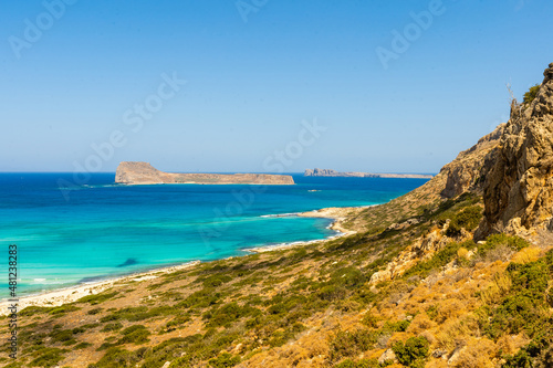 Blue lagoon in Ballos  Crete  Greece