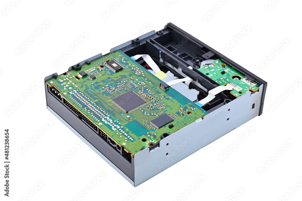 Inside DVD disk drive Inside DVD disk drive