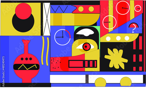 Illustration  abstraction in pop - art style.