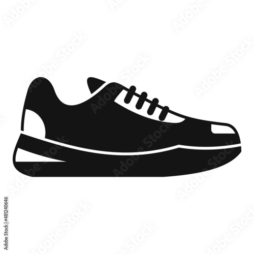 Clean sneaker icon simple vector. Sport shoe