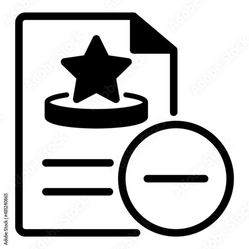 Document Flat Icon Isolated On White Background
