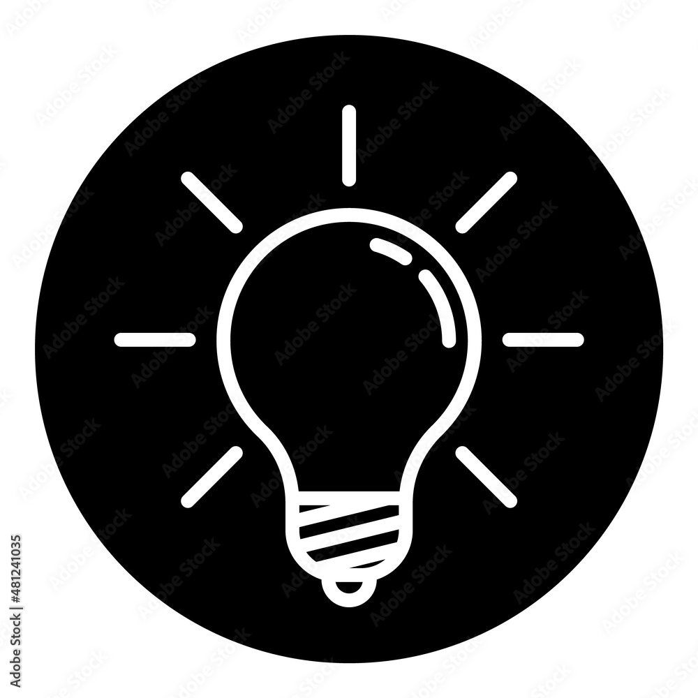 Lightbulb Idea Flat Icon Isolated On White Background Lightbulb Idea Flat Icon Isolated On White Background