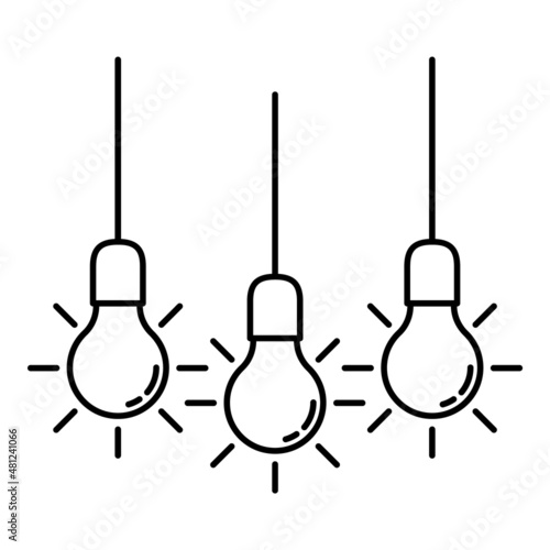 Lightbulb Idea Flat Icon Isolated On White Background