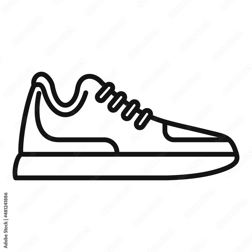 Training sneaker icon outline vector. Sport shoe