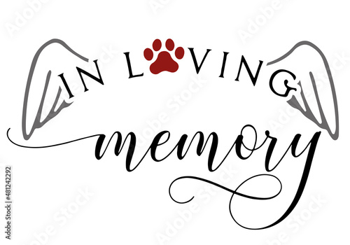 In loving memory of your dog illustration. 