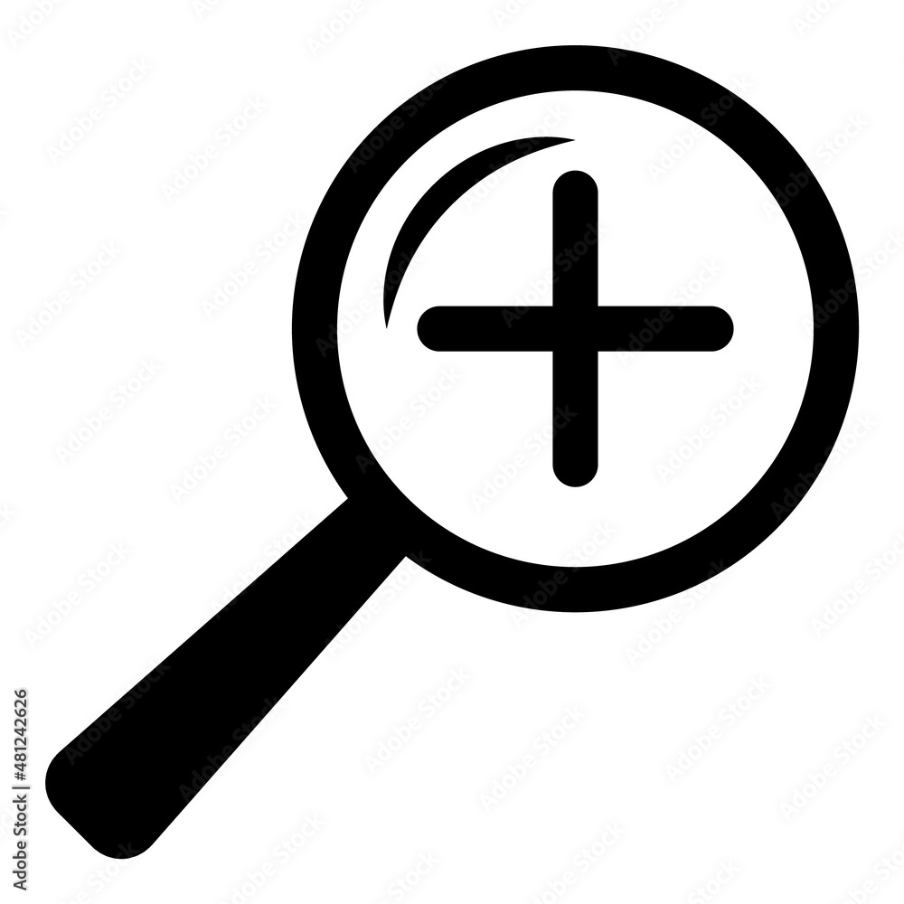 Magnifier Flat Icon Isolated On White Background Magnifier Flat Icon Isolated On White Background