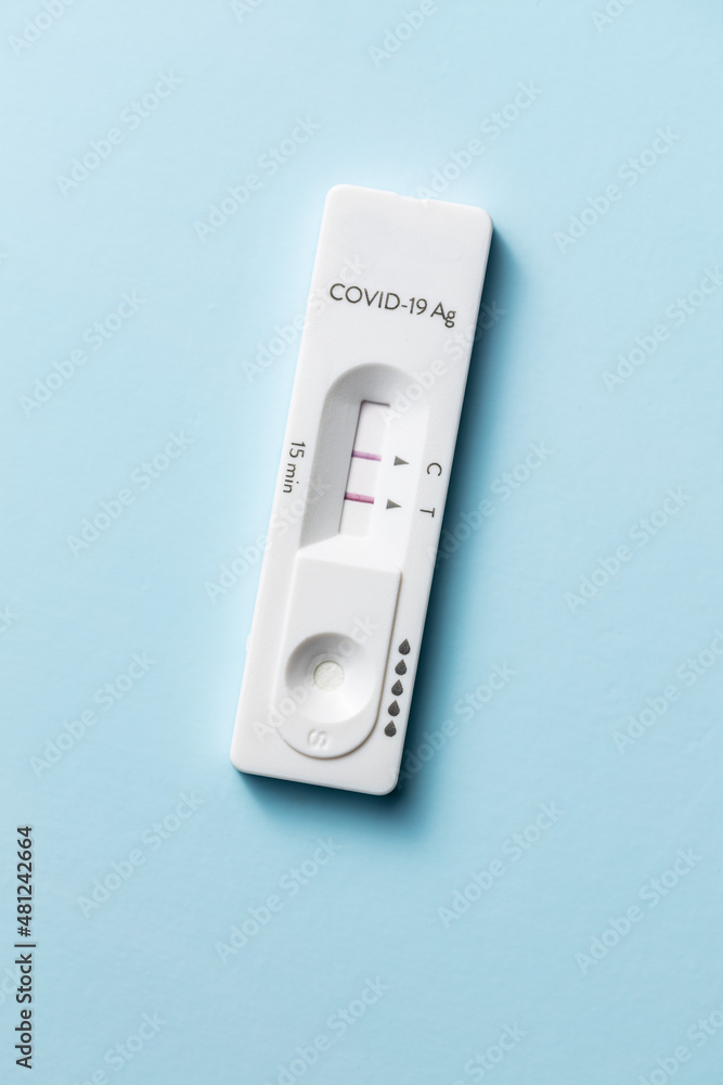 Positive Covid-19 antigen test. Coronavirus antigen rapid test. Positive Covid-19 antigen test. Coronavirus antigen rapid test.
