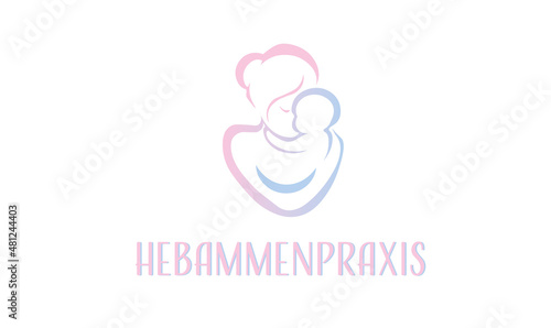 Hebammen Logo, Hebammenpraxis Logo, Mutter und Kind Logo