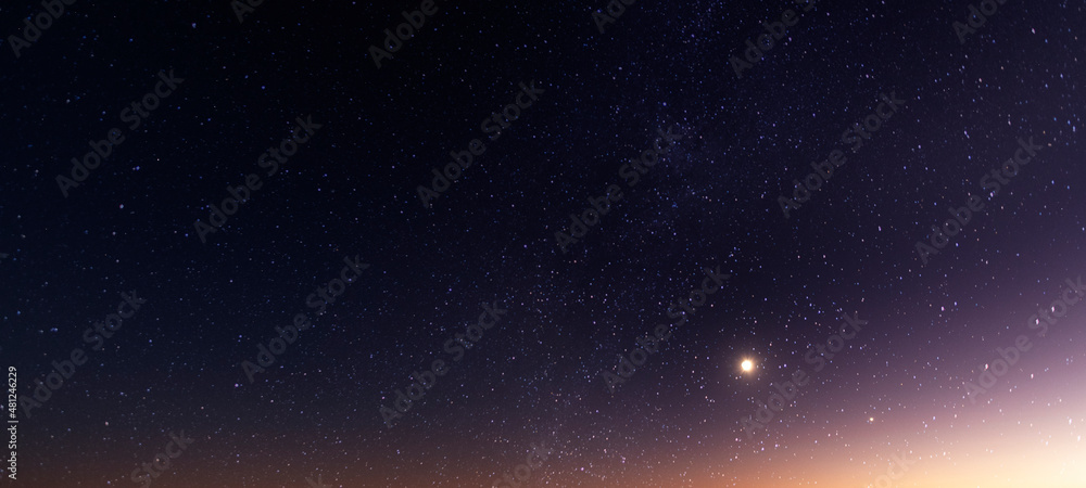 Beautiful starry sky background with. Night sky.