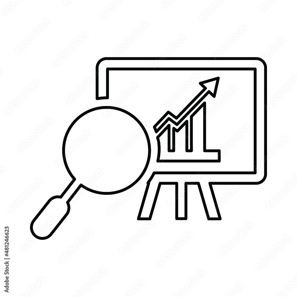 Marketing, research, analysis, analytic, bar, data, pie line icon. Outline vector. Marketing, research, analysis, analytic, bar, data, pie line icon. Outline vector.