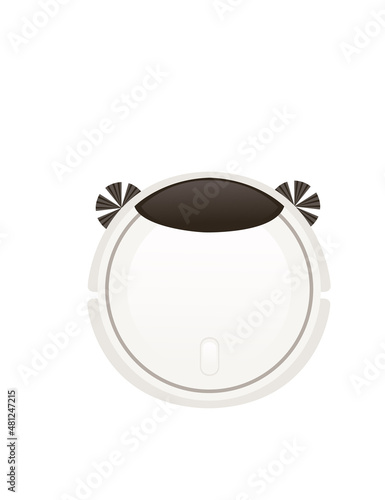 Robot vacuum cleaner for home usage classic design vector illustration