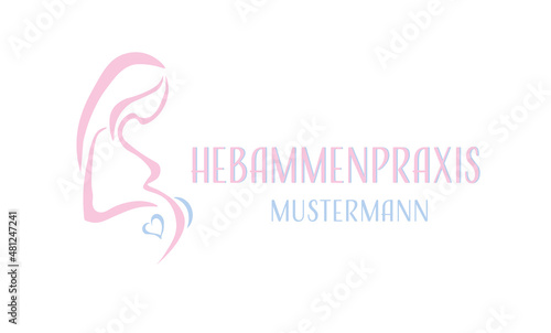 Hebammen Logo, Hebammenpraxis Logo, Mutter und Kind Logo