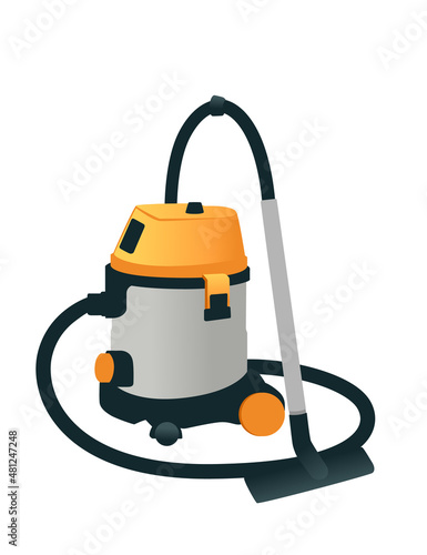 Vacuum cleaner for industrial usage classic design vector illustration