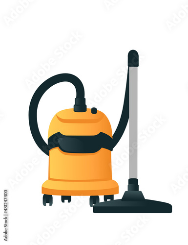 Vacuum cleaner for industrial usage classic design vector illustration