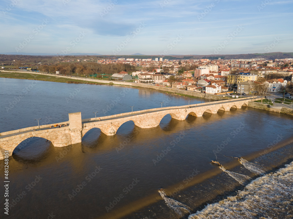 Old Bridge) over Maritsa river in town of Svilengrad, Bulgaria