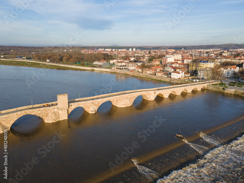 Old Bridge) over Maritsa river in town of Svilengrad, Bulgaria
