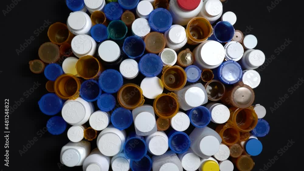Medical waste. Empty pills bottles or packs for medications. Disposing empty medication