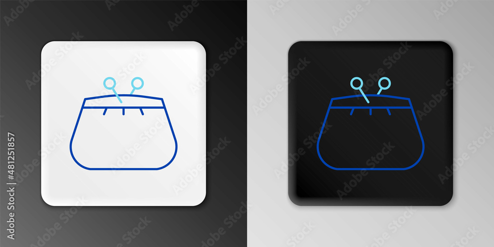 Line Wallet icon isolated on grey background. Purse icon. Cash savings symbol. Colorful outline concept. Vector Line Wallet icon isolated on grey background. Purse icon. Cash savings symbol. Colorful outline concept. Vector