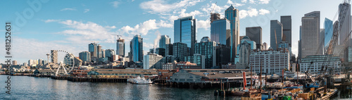 A panoramic view of downtown Seattle in Washington