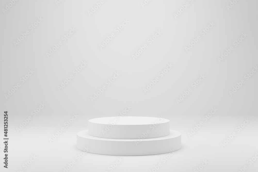 Empty podium or pedestal display on white background Empty podium or pedestal display on white background