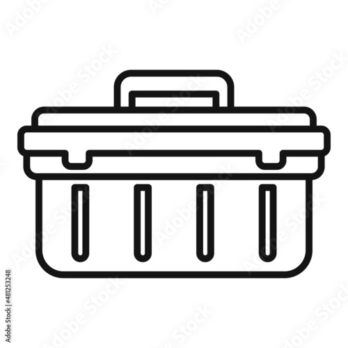 Car tool box icon outline vector. Auto garage