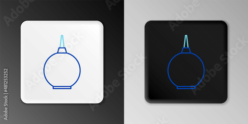 Line Enema icon isolated on grey background. Enema with a plastic tip. Medical pear. Colorful outline concept. Vector