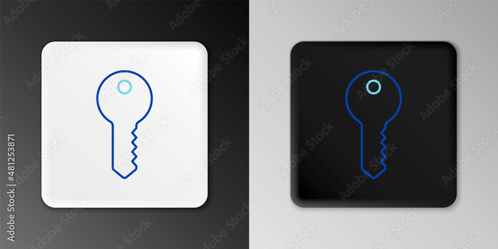 Line House key icon isolated on grey background. Colorful outline concept. Vector Line House key icon isolated on grey background. Colorful outline concept. Vector