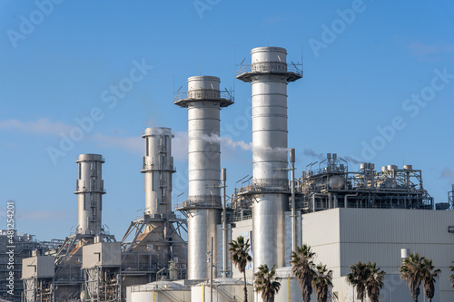 industrial plant with smoke
