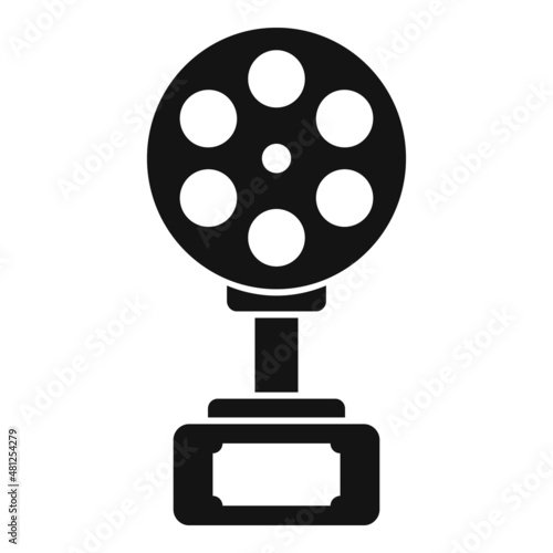 Cinema trophy icon simple vector. Film video
