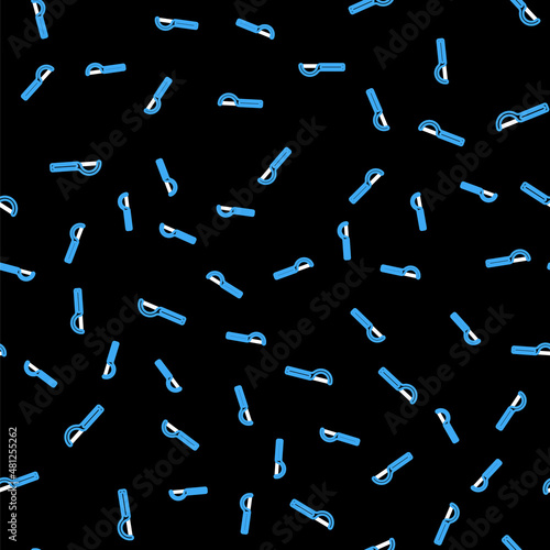 Line Dental floss icon isolated seamless pattern on black background. Vector