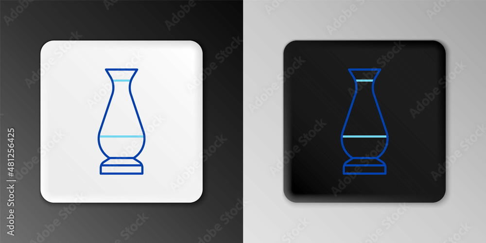Line Indian vase icon isolated on grey background. Colorful outline concept. Vector Line Indian vase icon isolated on grey background. Colorful outline concept. Vector