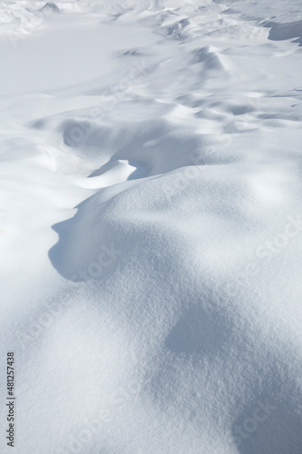 Snow covered landscape in Windsor  Connecticut.