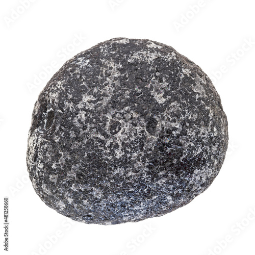 Natural Black Volcanic Glass Obsidian Cobble Stone © Tom
