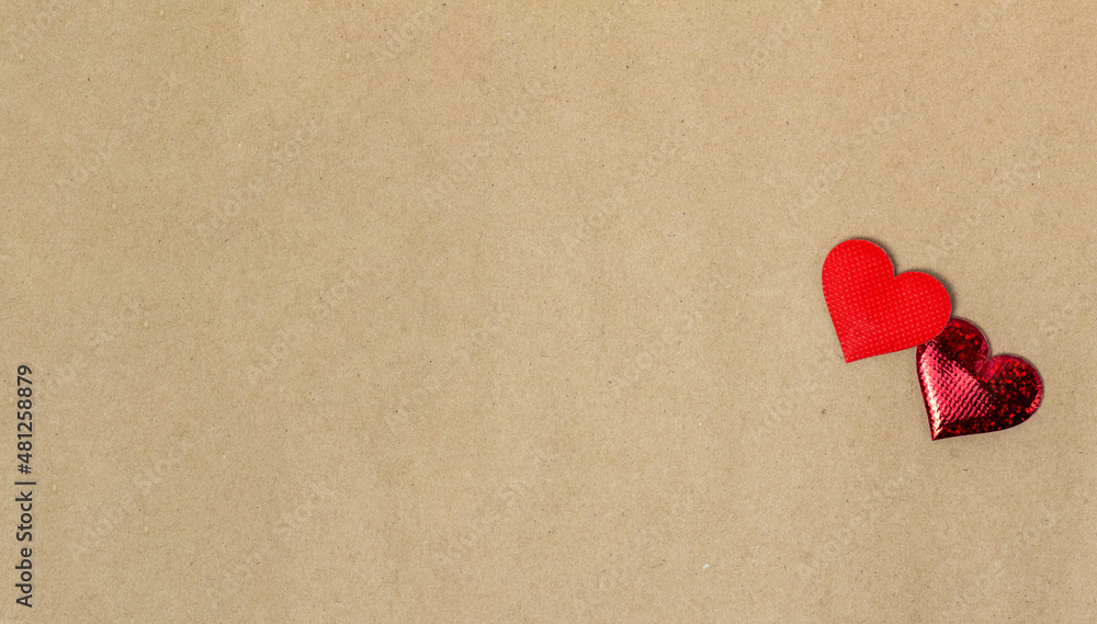 red heart on a gray background with a place for the text, top view, Valentine's Day is the holiday of lovers. red heart on a gray background with a place for the text, top view, Valentine's Day is the holiday of lovers.
