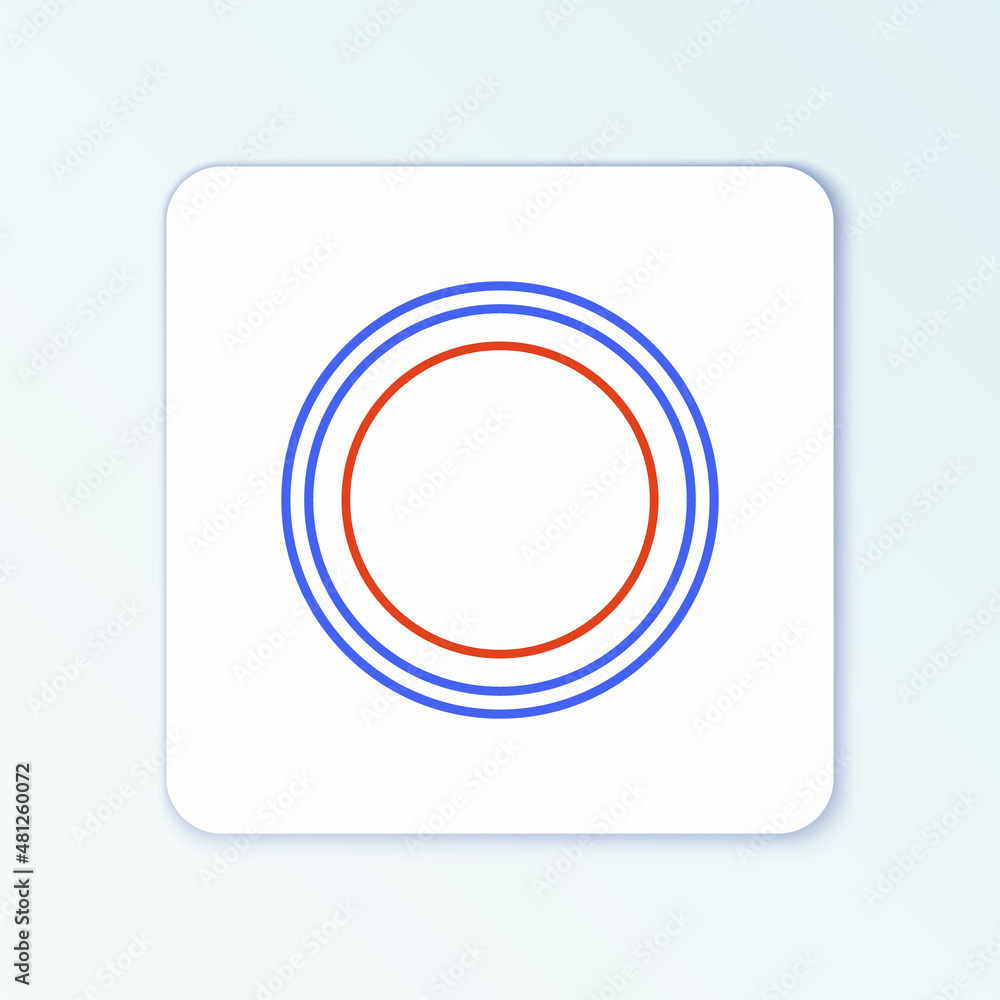 Line Plate icon isolated on white background. Cutlery symbol. Restaurant sign. Colorful outline concept. Vector Line Plate icon isolated on white background. Cutlery symbol. Restaurant sign. Colorful outline concept. Vector