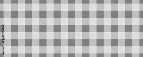 Banner, plaid pattern. Grey on White color. Tablecloth pattern. Texture. Seamless classic pattern background.