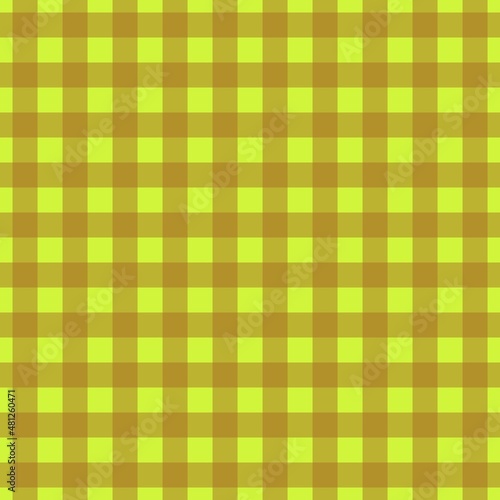 Plaid pattern. Lime on Brown color. Tablecloth pattern. Texture. Seamless classic pattern background.