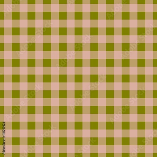Plaid pattern. Olive on Pink color. Tablecloth pattern. Texture. Seamless classic pattern background.