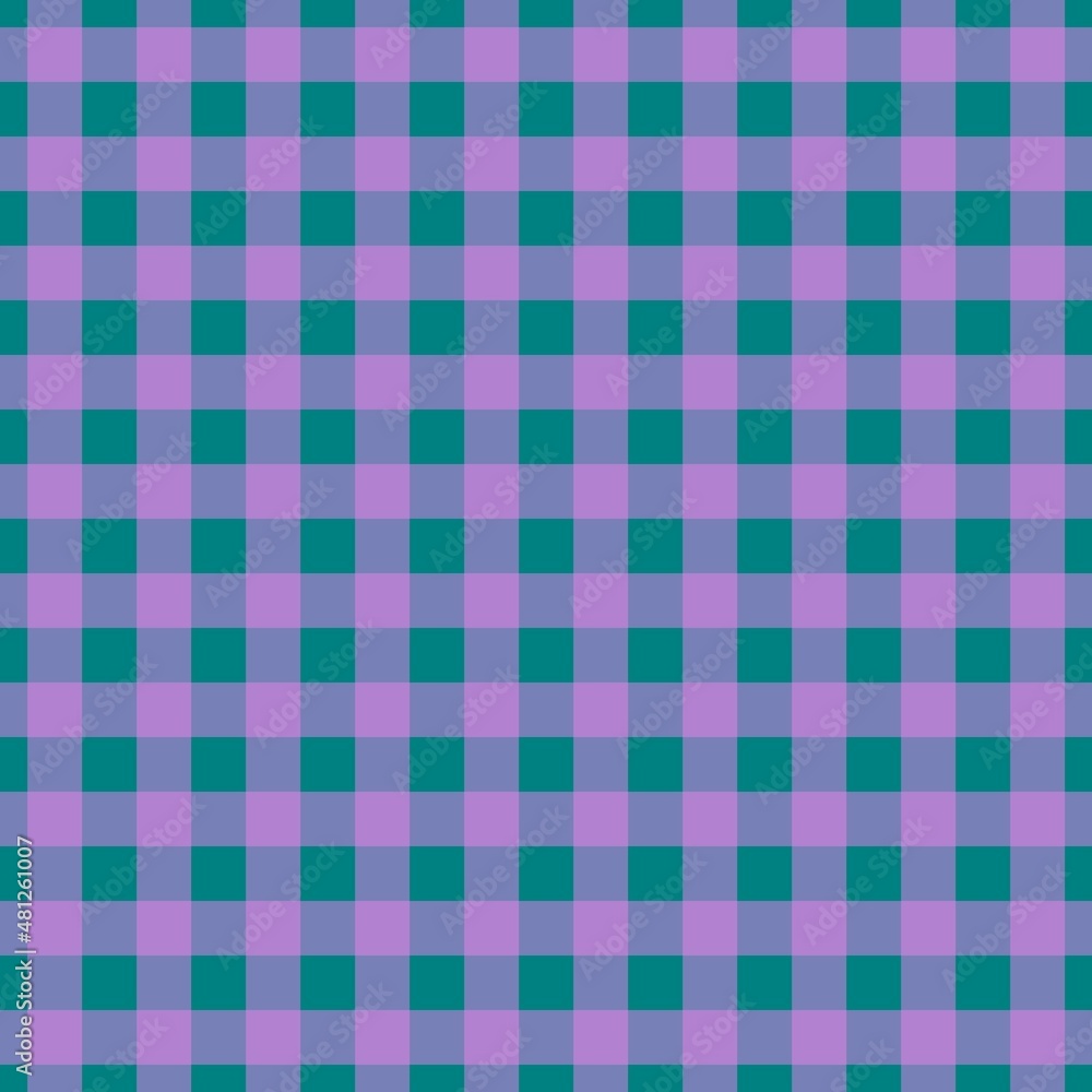 Plaid pattern. Teal on Violet color. Tablecloth pattern. Texture. Seamless classic pattern background. Plaid pattern. Teal on Violet color. Tablecloth pattern. Texture. Seamless classic pattern background.