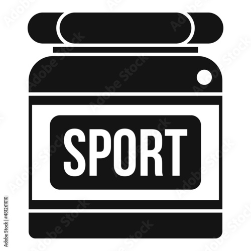 Nutrition powder icon simple vector. Sport protein