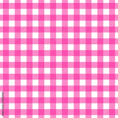 Plaid pattern. White on Deep pink color. Tablecloth pattern. Texture. Seamless classic pattern background.
